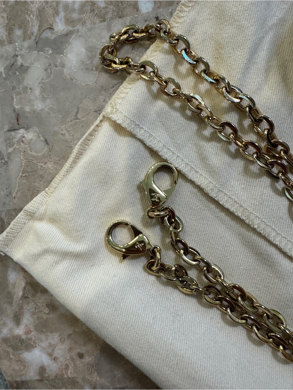 Inspire Brown Monogram Crossbody Wallet with Gold Chain and Burgundy Interior - Picture 3 of 13